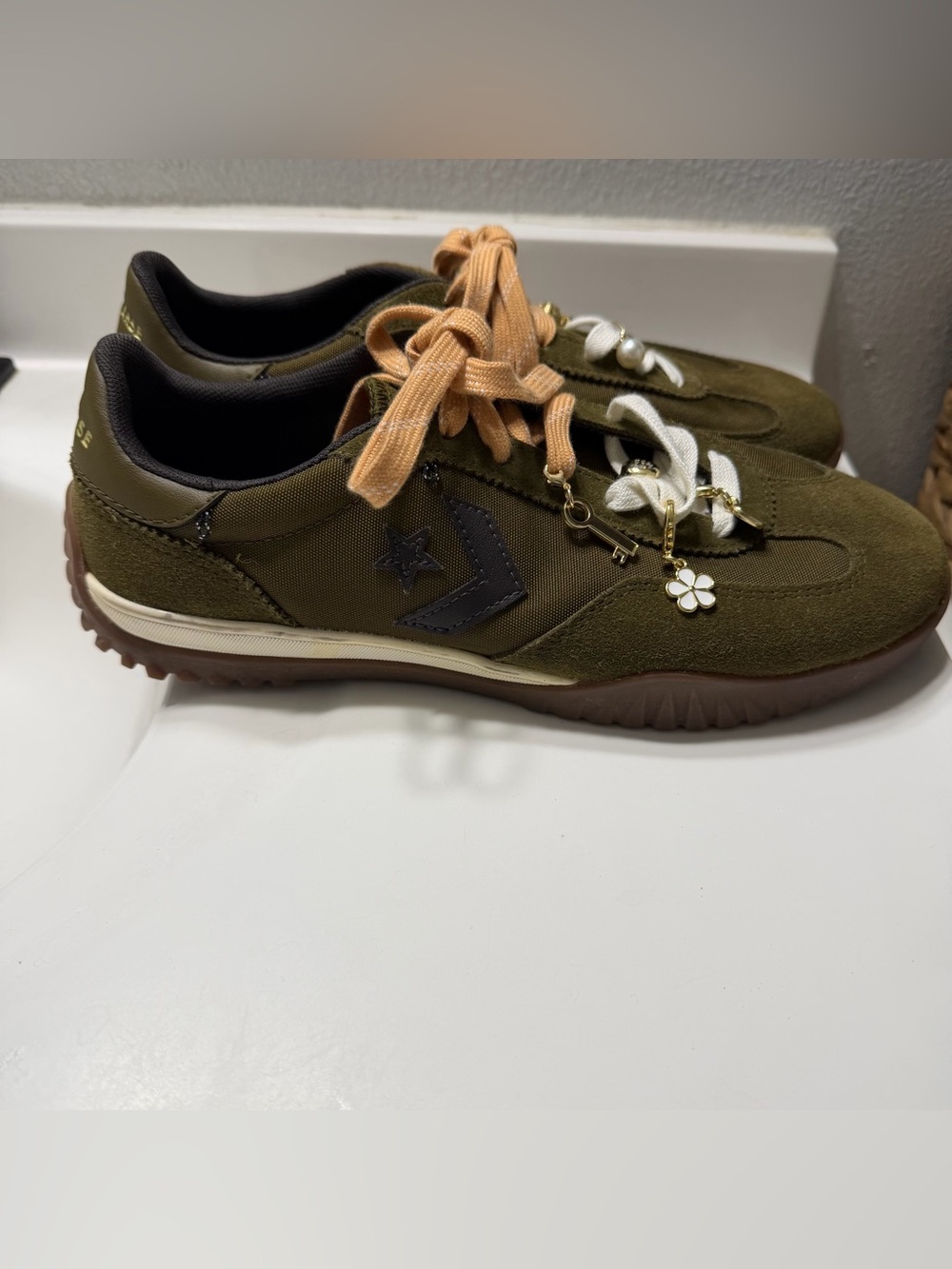 Converse Run Star Trainer Charms in Surplus Olive